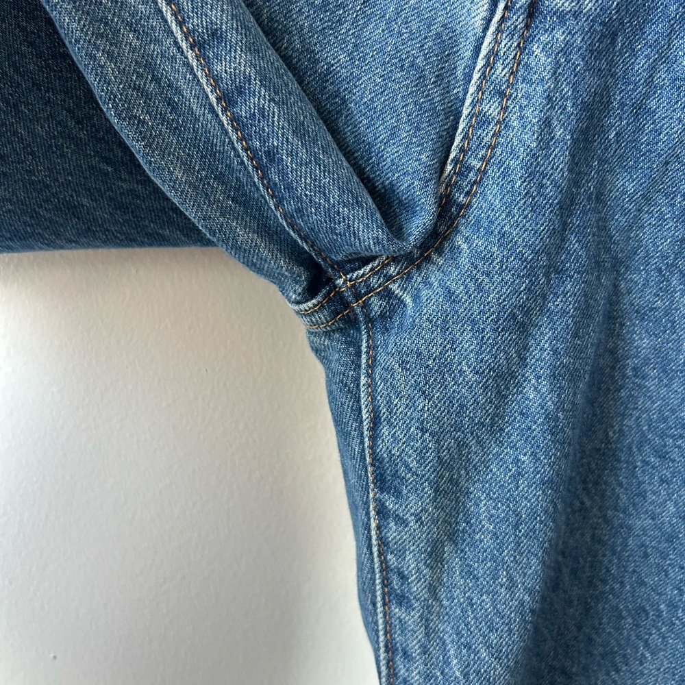 Aritzia Denim Forum Farrah High Waisted Jeans w raw hem *24 inch inseam* - Picture 3 of 7